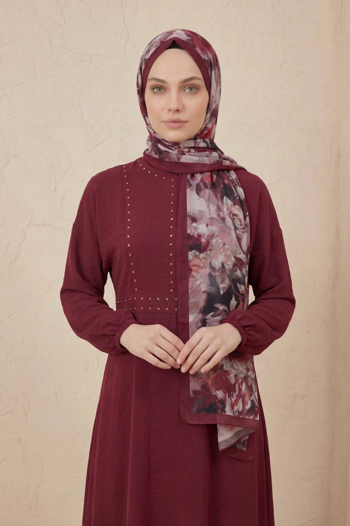 Barbiee vintage bordo şal