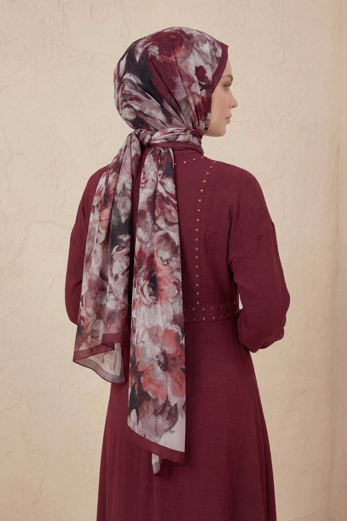 Barbiee vintage bordo şal