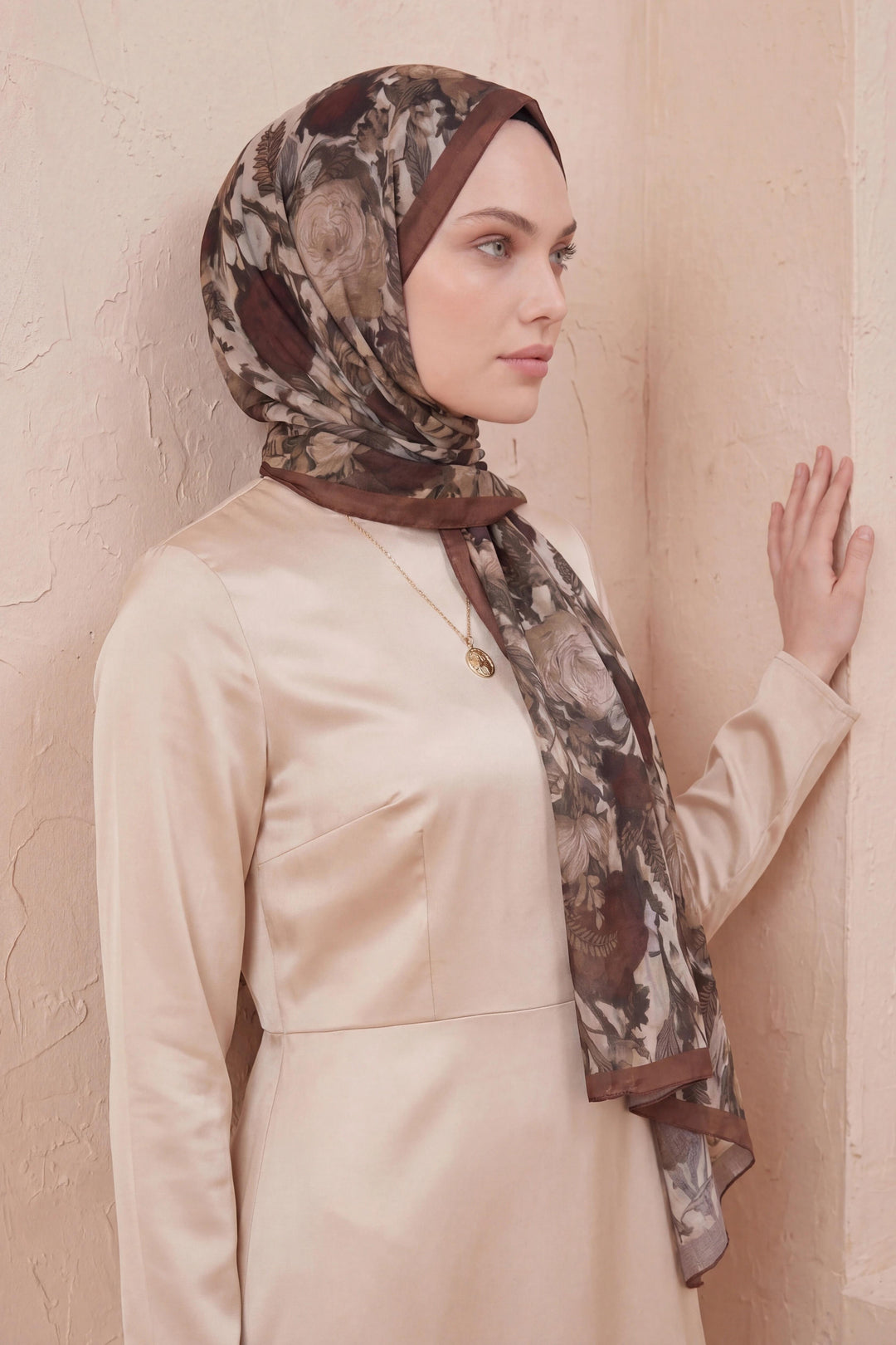Barbiee Lotus Mocha Bloom Şal