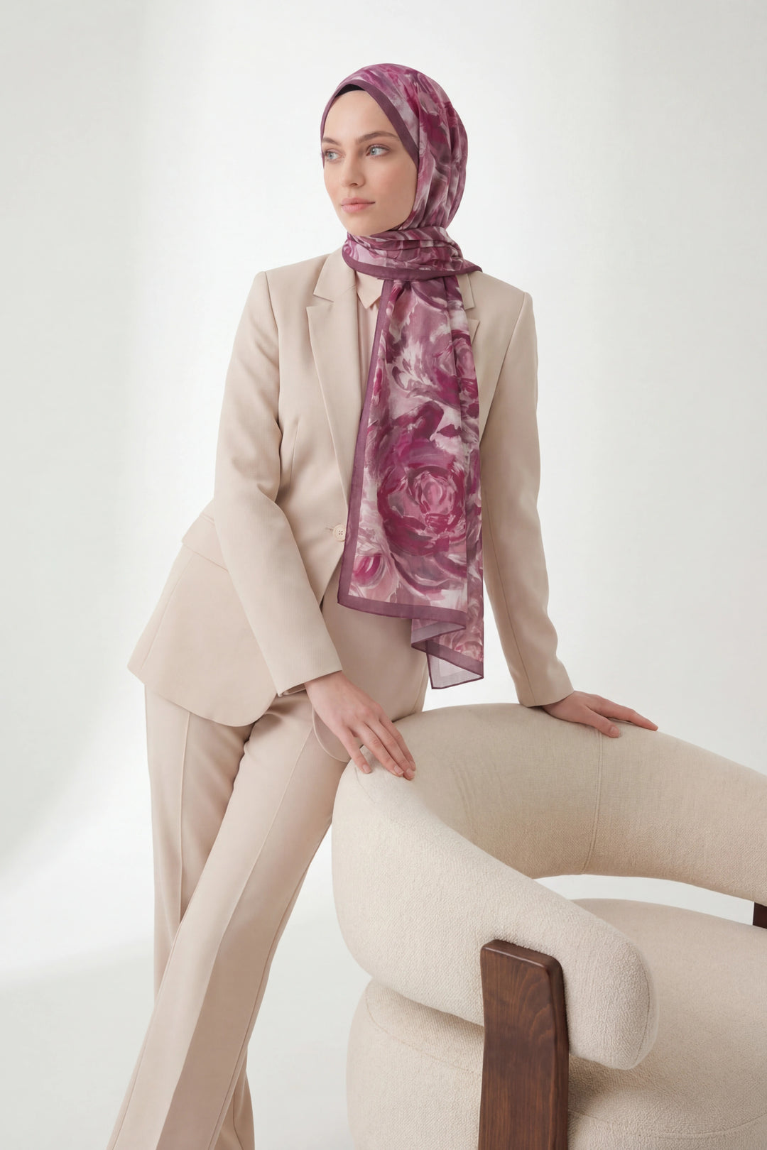 Pamuk Floş Soft Rose Mürdüm Şal