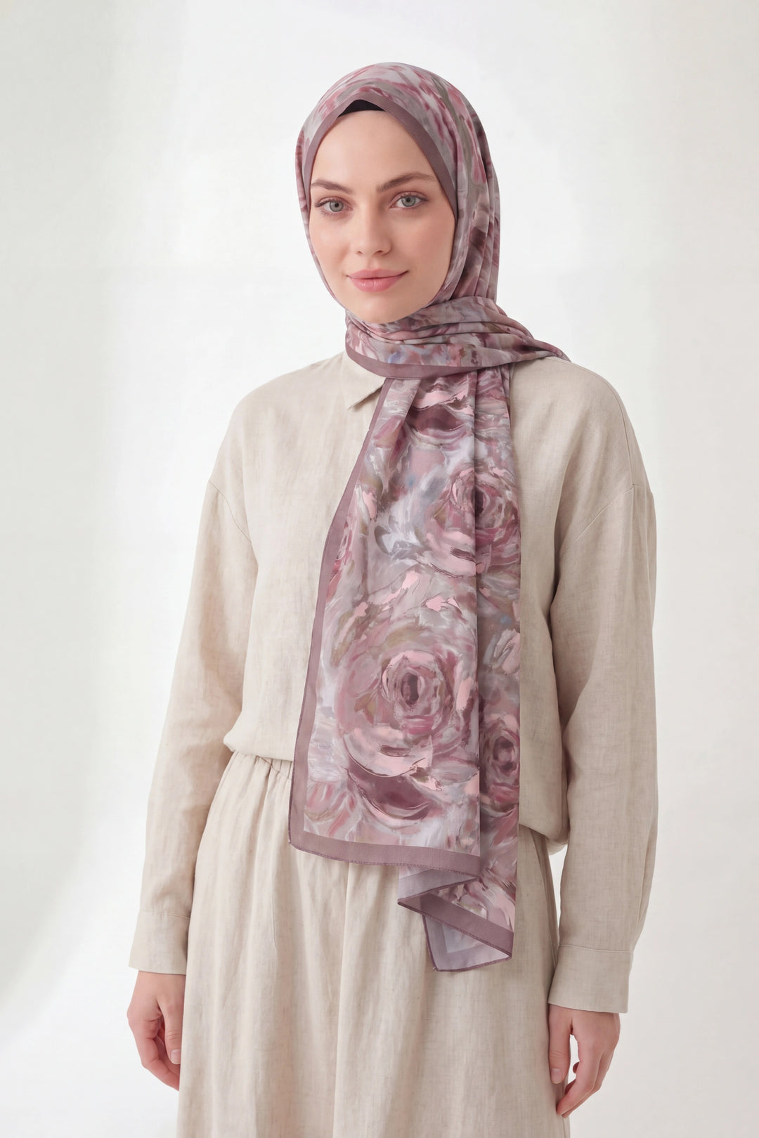 Pamuk Floş Soft Rose Açık Mürdüm Şal