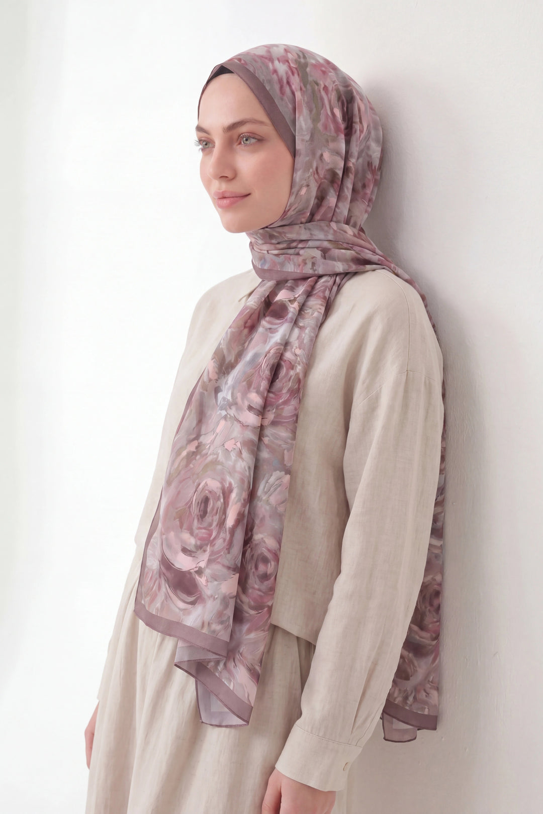 Pamuk Floş Soft Rose Açık Mürdüm Şal