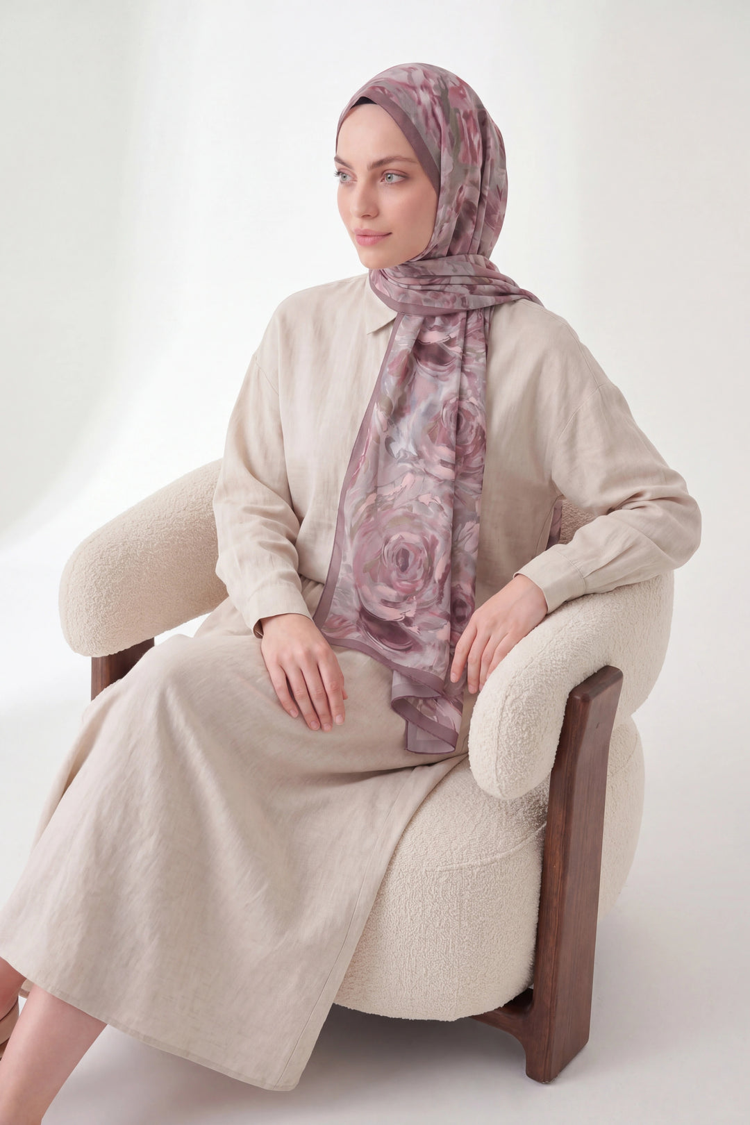 Pamuk Floş Soft Rose Açık Mürdüm Şal