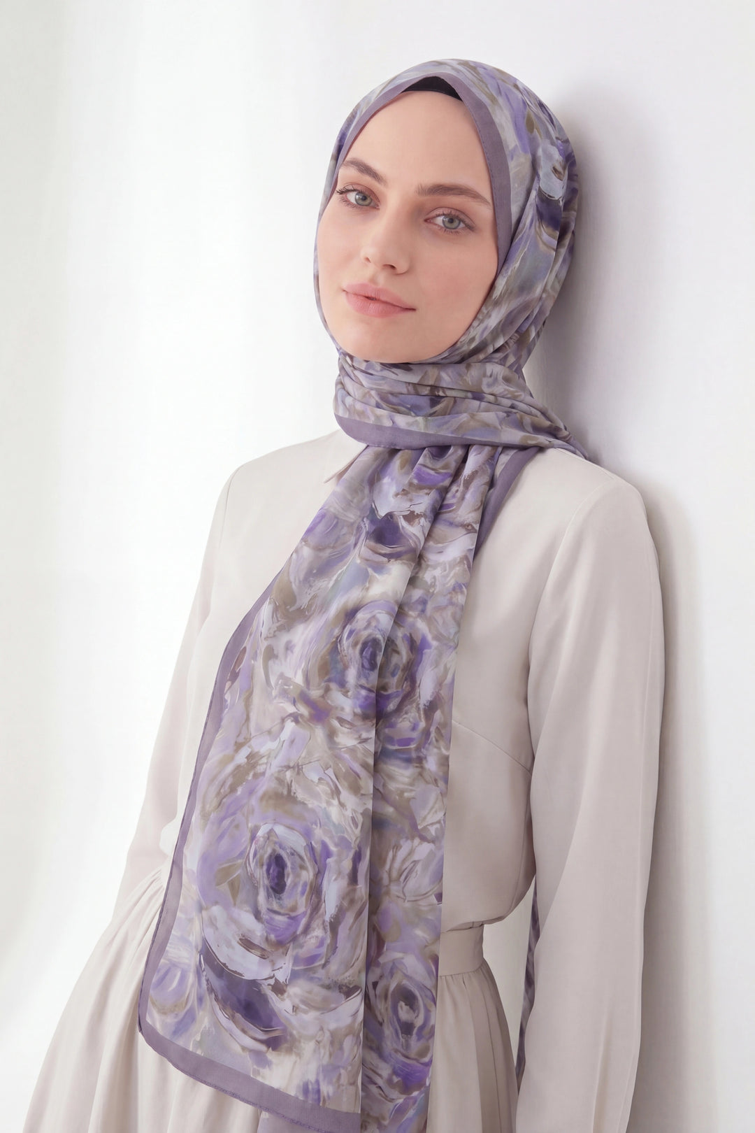 Pamuk Floş Soft Rose Lila Şal