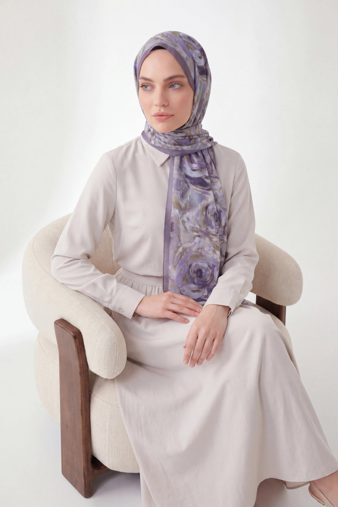 Pamuk Floş Soft Rose Lila Şal