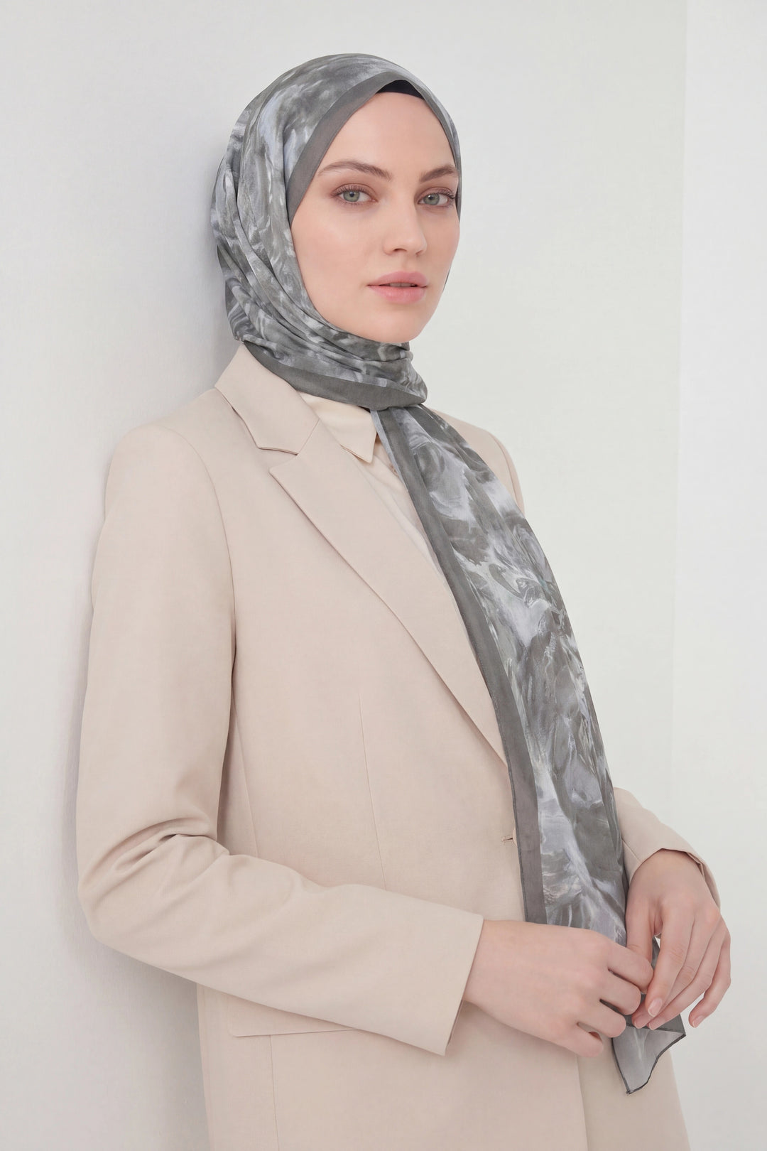 Pamuk Floş Soft Rose Gri Şal