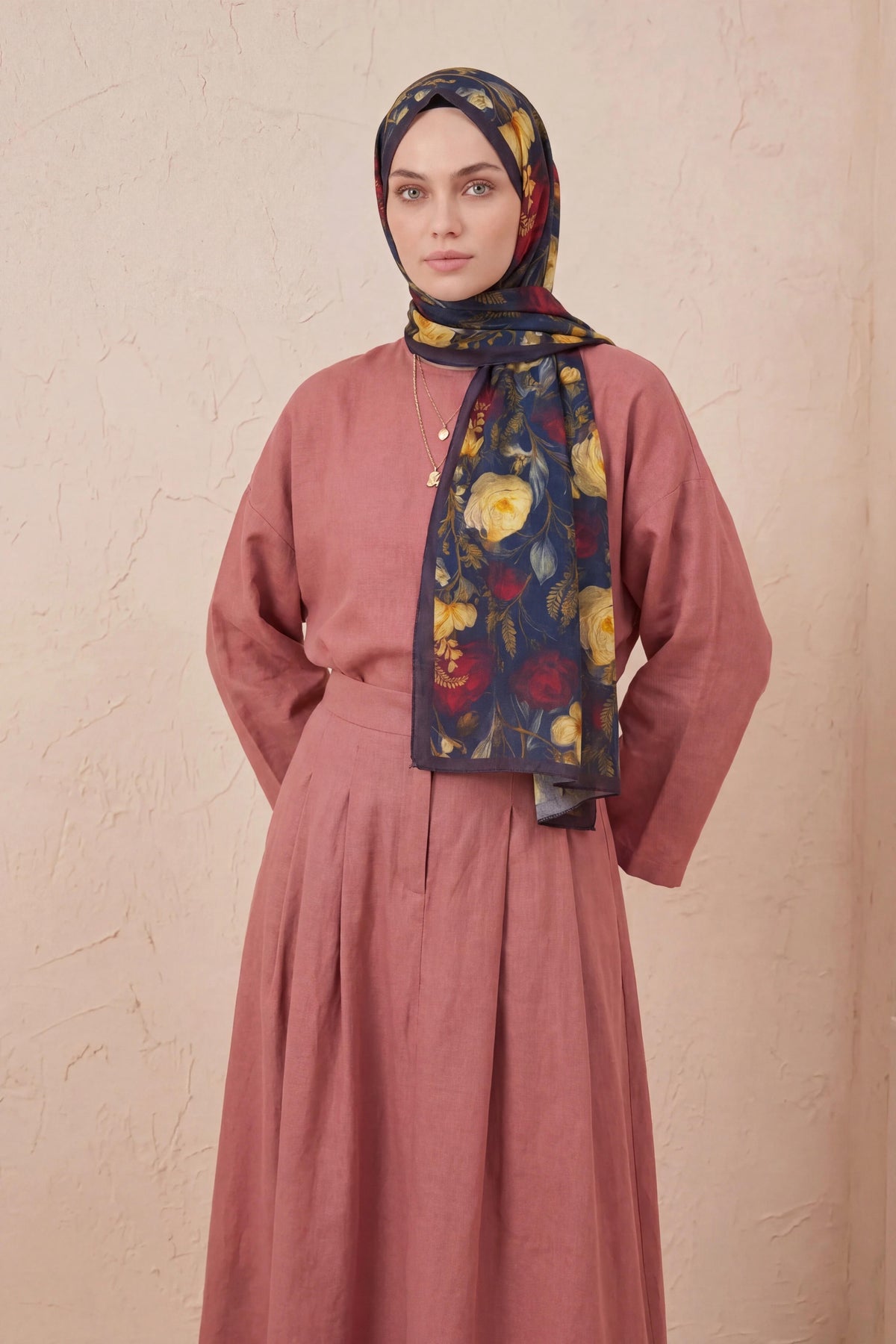 Barbiee lotus sunset bloom şal