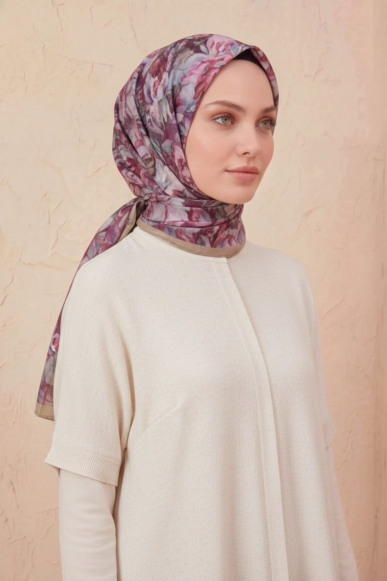 Barbiee aura berry glaze eşarp