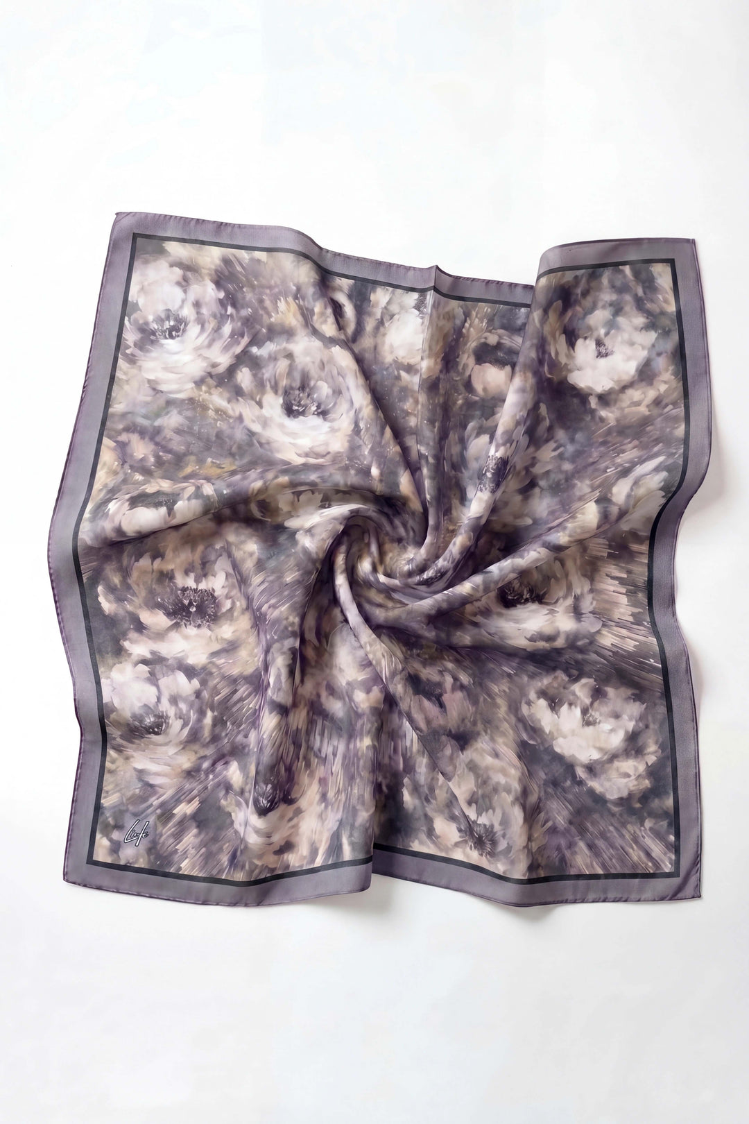 Barbiee Batik Gül Dumanlı Lila Eşarp