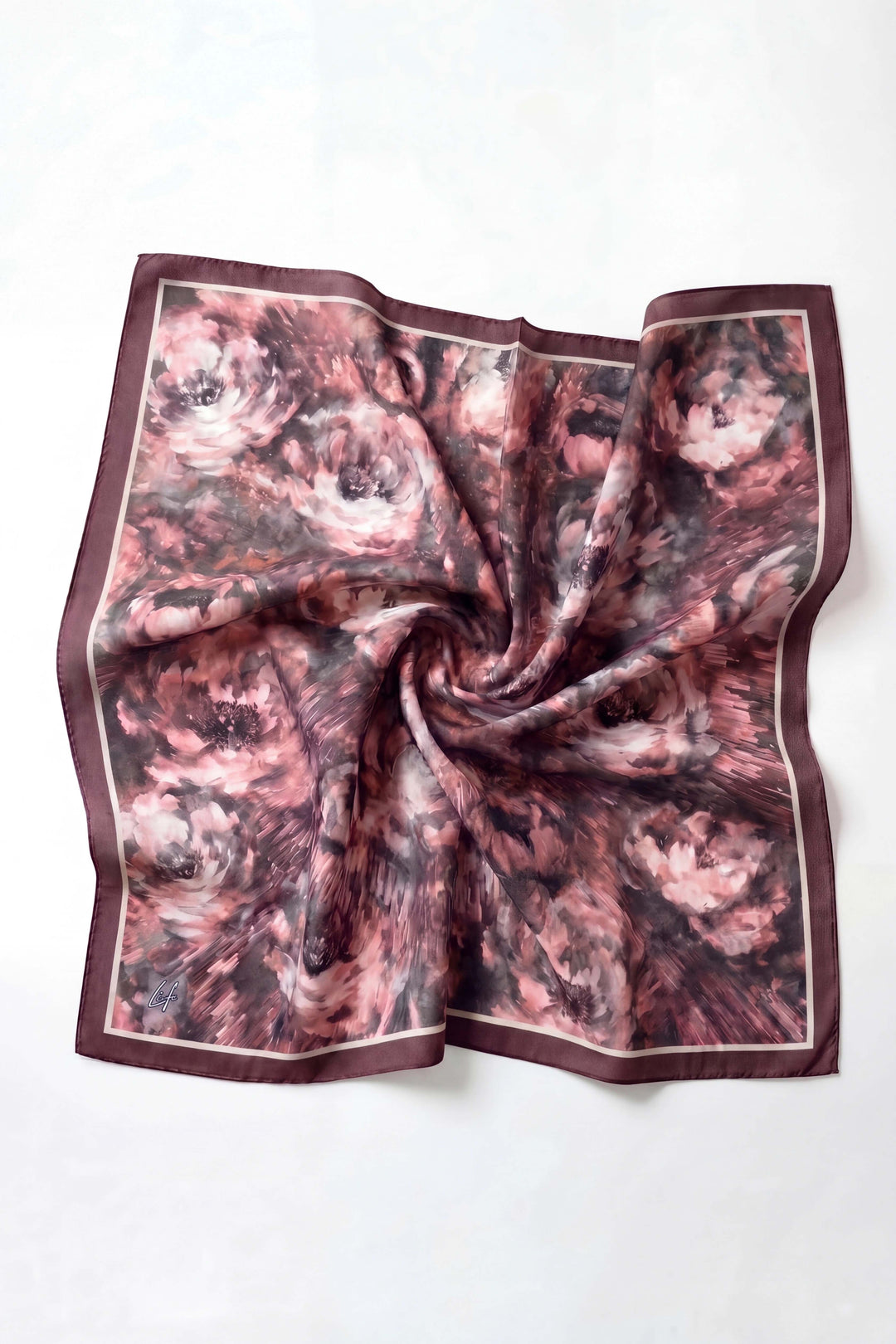 Barbiee Batik Gül Antrasit Buğu Eşarp
