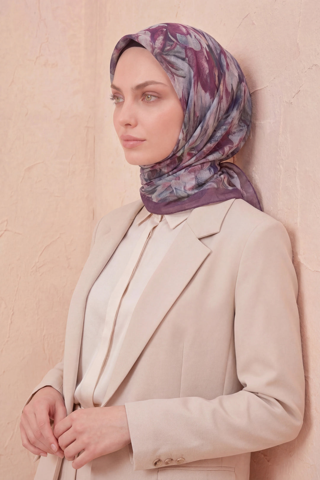 Barbiee Aura Mürdüm Buketi Eşarp