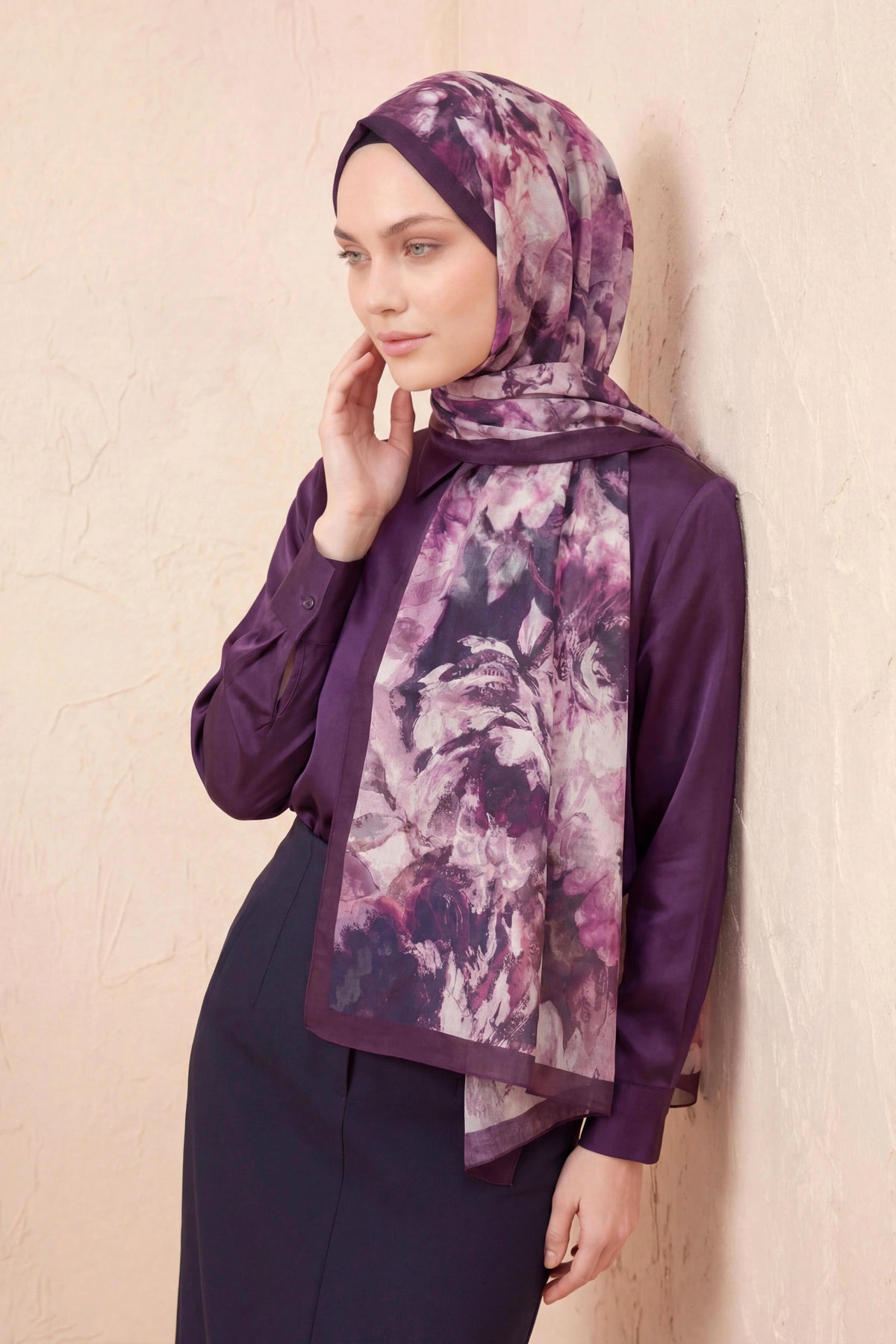 Barbiee vintage mürdüm pembe şal