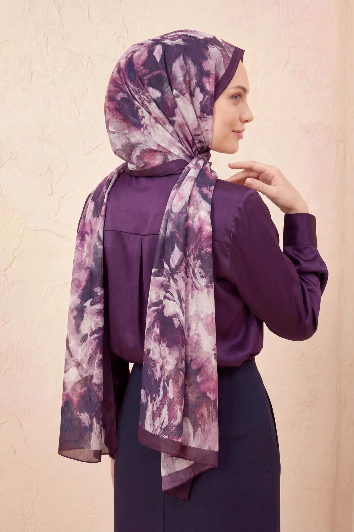 Barbiee vintage mürdüm pembe şal