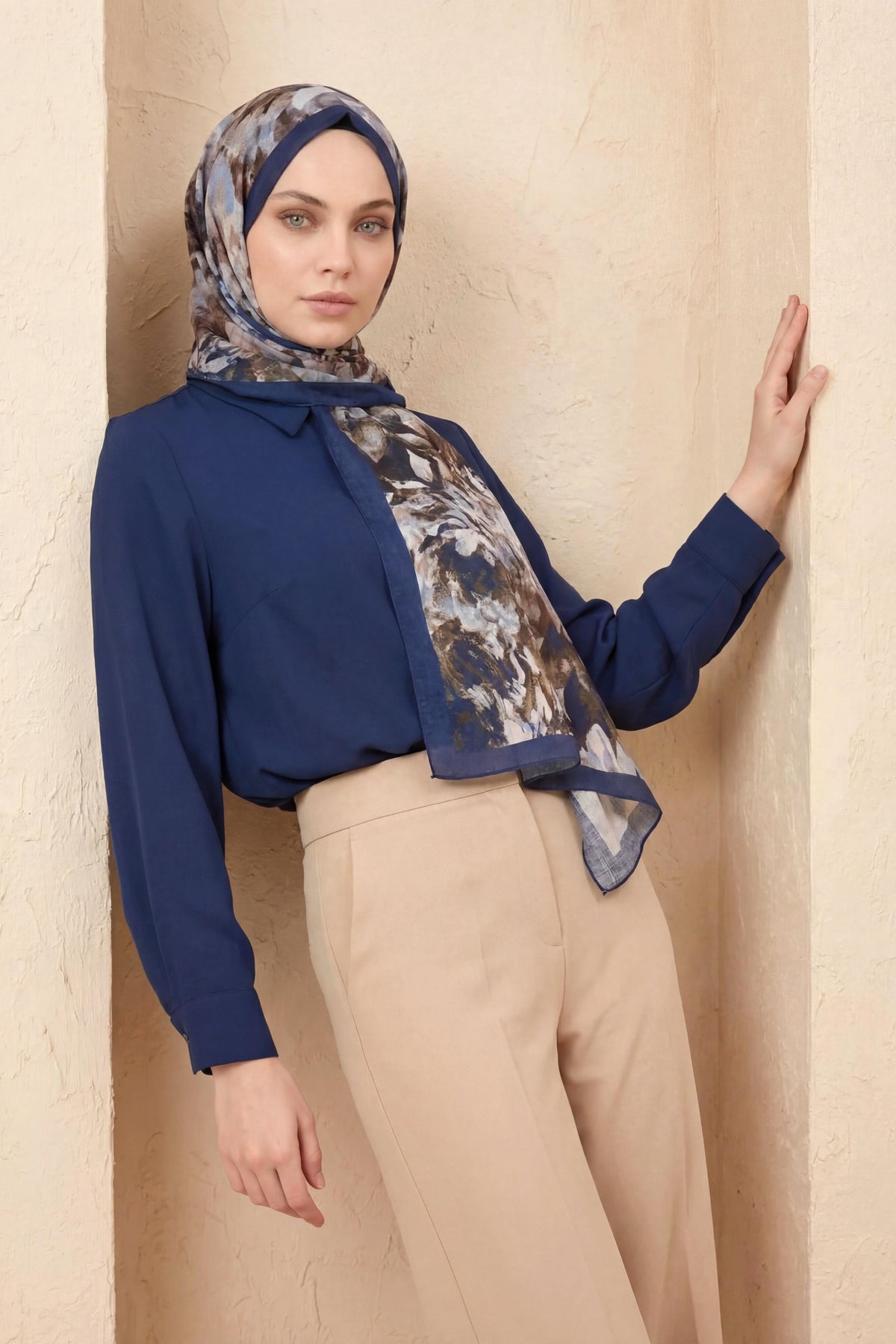 Barbiee vintage i̇ndigo gri şal