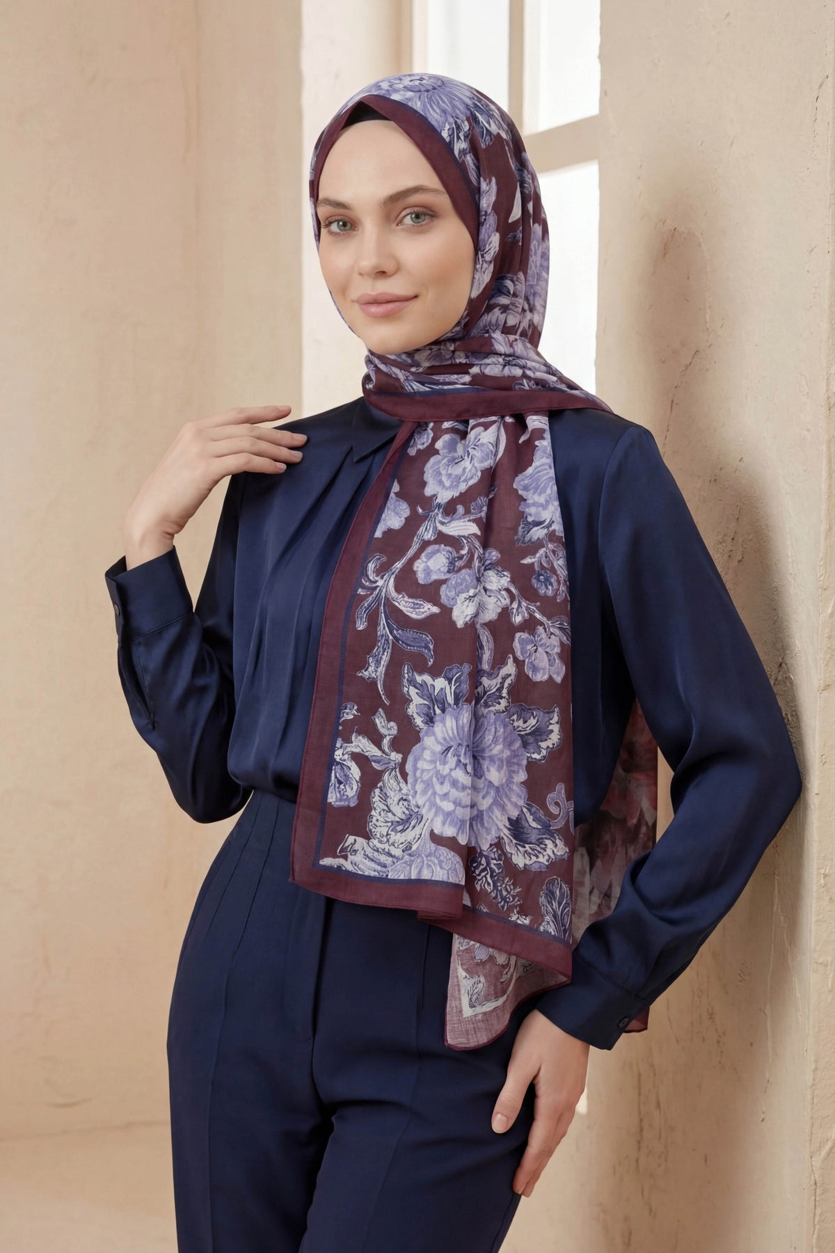 Barbiee flora mor gri şal